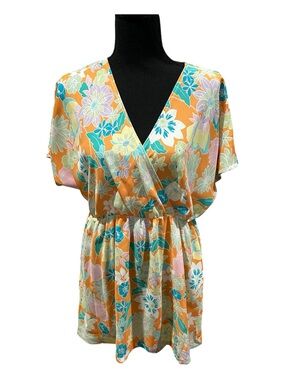 Heimish USA Floral Top with Pastel Hues - Size M